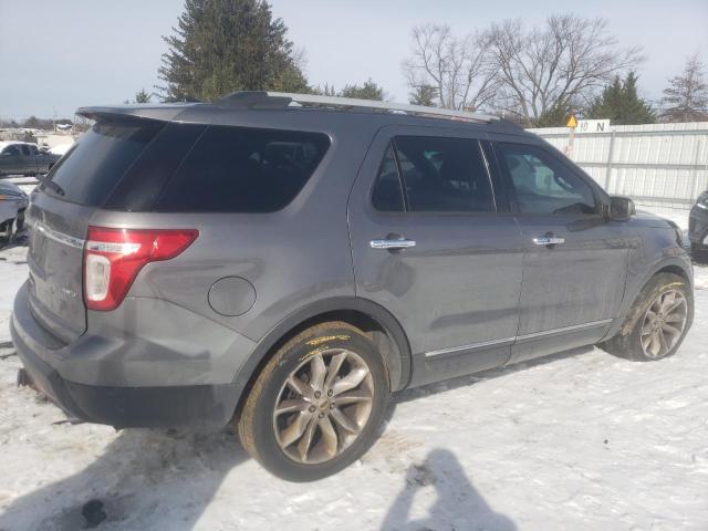 1FM5K8F85DGB04228 - 2013 FORD EXPLORER LIMITED GRAY photo 3