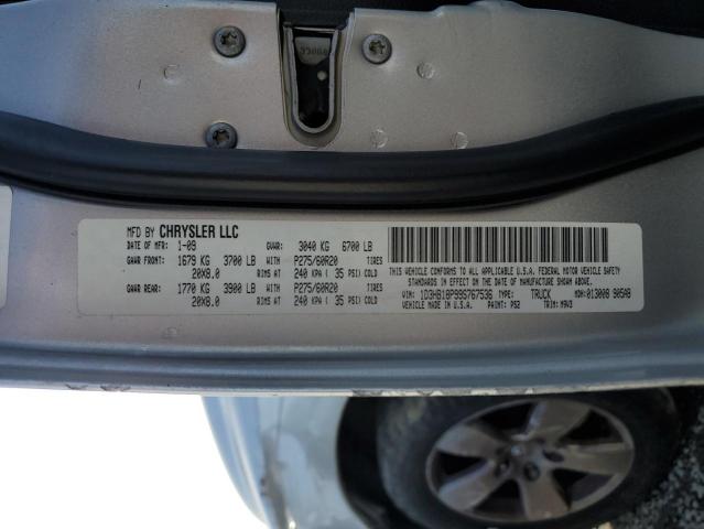 1D3HB18P99S767536 - 2009 DODGE RAM 1500 SILVER photo 12