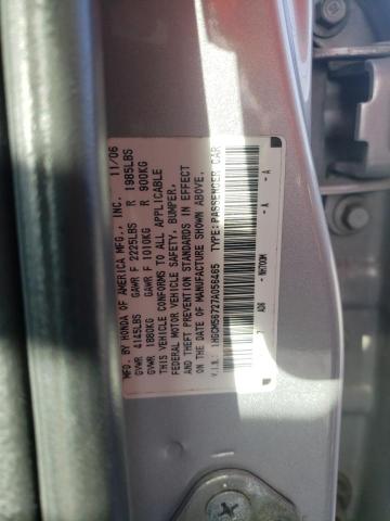 1HGCM56727A056465 - 2007 HONDA ACCORD EX SILVER photo 12