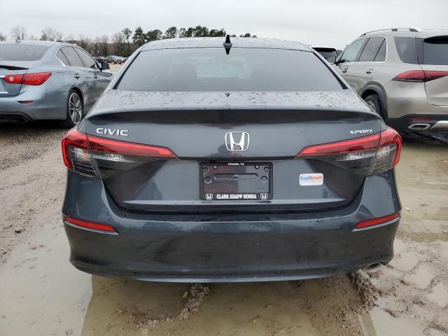 2HGFE2F51NH582639 - 2022 HONDA CIVIC SPORT CHARCOAL photo 6