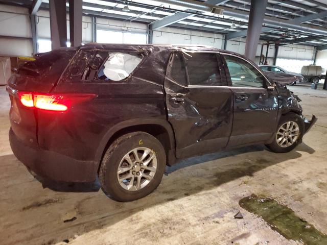 1GNEVGKW6KJ144822 - 2019 CHEVROLET TRAVERSE LT BLACK photo 3