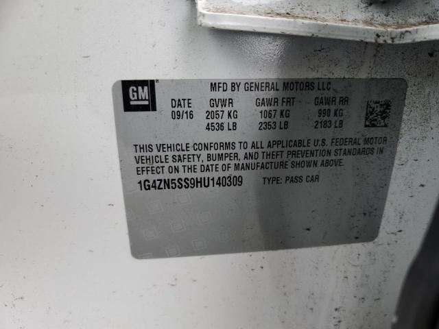 1G4ZN5SS9HU140309 - 2017 BUICK LACROSSE PREFERRED WHITE photo 13