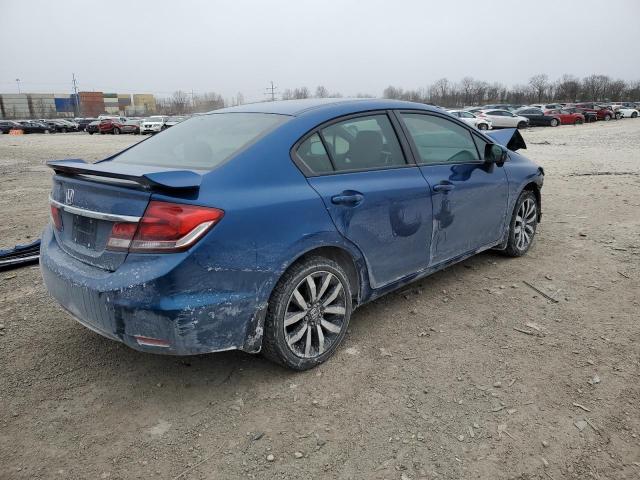 2HGFB2F93FH550482 - 2015 HONDA CIVIC EXL ლურჯი ფოტო 3