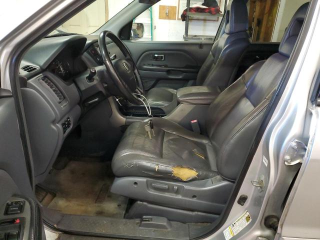 5FNYF18625B005936 - 2005 HONDA PILOT EXL SILVER photo 7