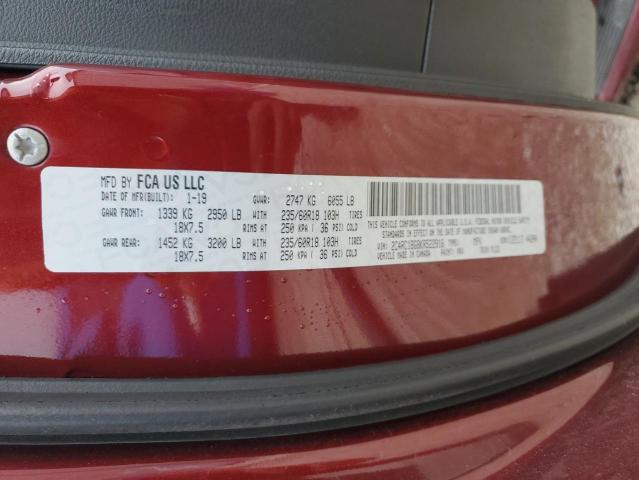 2C4RC1BG8KR522916 - 2019 CHRYSLER PACIFICA TOURING L MAROON photo 14
