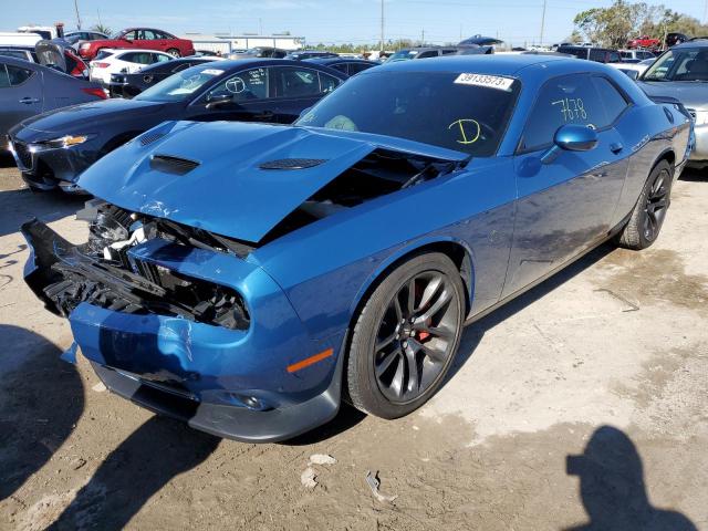 2C3CDZFJ0MH673785 - 2021 DODGE CHALLENGER R/T SCAT PACK BLUE photo 1