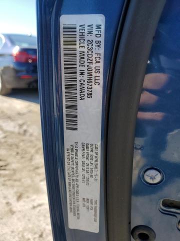 2C3CDZFJ0MH673785 - 2021 DODGE CHALLENGER R/T SCAT PACK BLUE photo 12