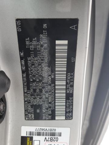 5TDZA23C05S362016 - 2005 TOYOTA SIENNA CE SILVER photo 13