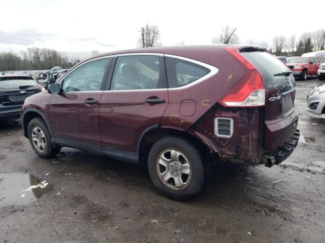 5J6RM4H37EL067907 - 2014 HONDA CR-V LX MAROON photo 2