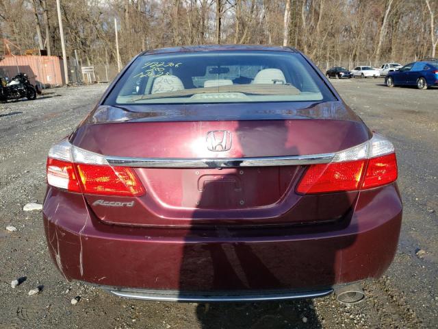 1HGCR2F37DA224755 - 2013 HONDA ACCORD LX BURGUNDY photo 6