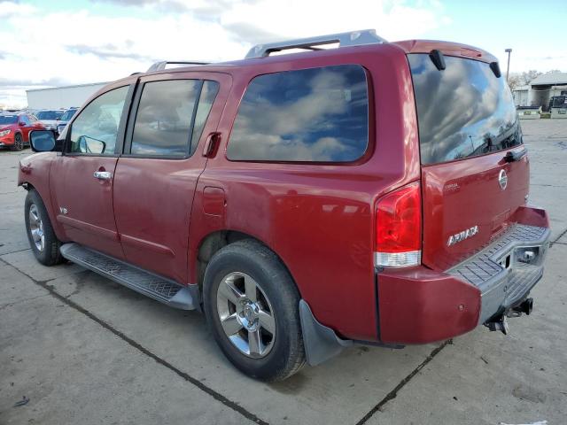 5N1AA08A06N735177 - 2006 NISSAN ARMADA SE BURGUNDY photo 2