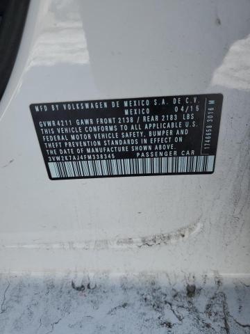 3VW2K7AJ4FM338345 - 2015 VOLKSWAGEN JETTA BASE Ağ foto 13