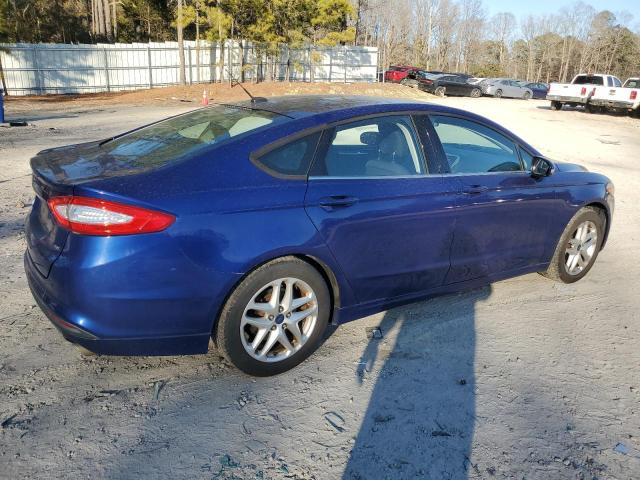 3FA6P0H74DR211348 - 2013 FORD FUSION SE BLUE photo 3