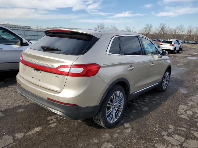 2LMPJ8LR5HBL48780 - 2017 LINCOLN MKX RESERVE Ոսկեգույն լուսանկար 3