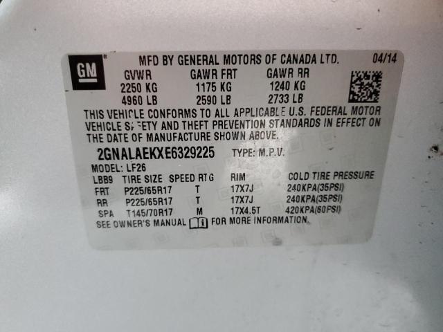 2GNALAEKXE6329225 - 2014 CHEVROLET EQUINOX LS SILVER photo 12