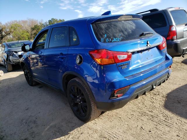 JA4AP3AU8JU007480 - 2018 MITSUBISHI OUTLANDER ES BLUE photo 2