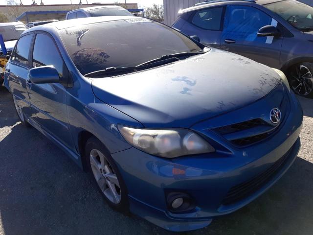5YFBU4EE3DP178957 - 2013 TOYOTA COROLLA BASE BLUE photo 4