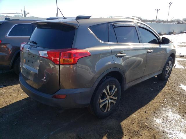 2T3BFREVXDW019740 - 2013 TOYOTA RAV4 LE GRAY photo 3