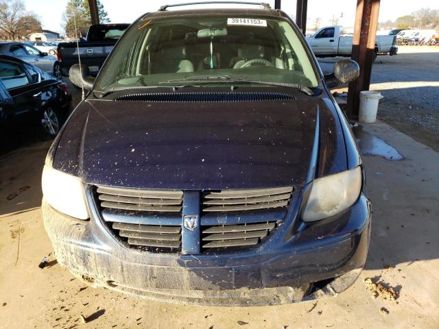 1D8GP45R96B582428 - 2006 DODGE CARAVAN SXT BLUE photo 5