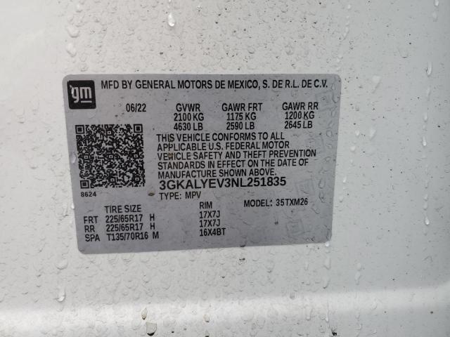 3GKALYEV3NL251835 - 2022 GMC TERRAIN AT4 WHITE photo 13