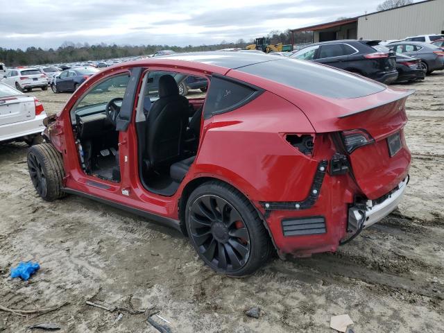 7SAYGDEF3NF376951 - 2022 TESLA MODEL Y RED photo 2