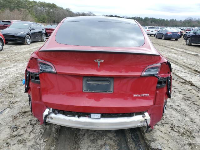 7SAYGDEF3NF376951 - 2022 TESLA MODEL Y RED photo 6