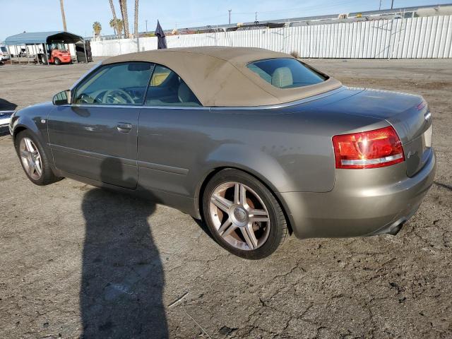 WAUAF48H38K010264 - 2008 AUDI A4 2.0T CABRIOLET GRAY photo 2