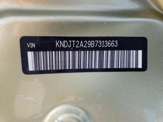 KNDJT2A29B7313663 - 2011 KIA SOUL + GREEN photo 13