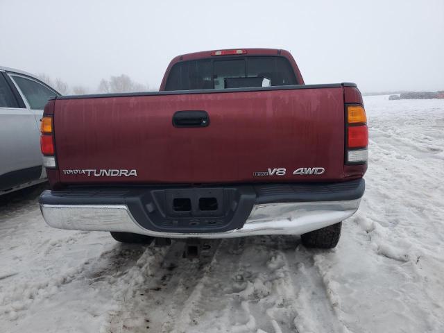 5TBBT44124S447032 - 2004 TOYOTA TUNDRA ACCESS CAB SR5 BURGUNDY photo 6