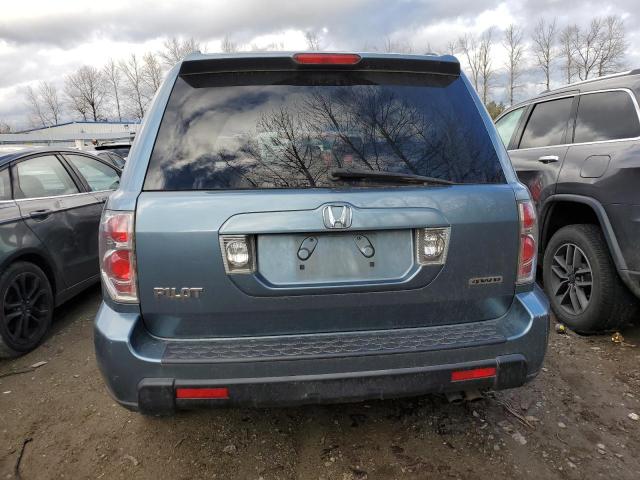 2HKYF18606H513745 - 2006 HONDA PILOT EX BLUE photo 6