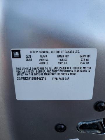 2G1WC581769142218 - 2006 CHEVROLET IMPALA LT BLACK photo 12