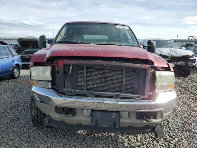 1FMNU43S72EB40157 - 2002 FORD EXCURSION LIMITED RED photo 5