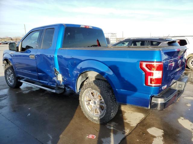 1FTEX1EB1JKG09993 - 2018 FORD F150 SUPER CAB BLUE photo 2