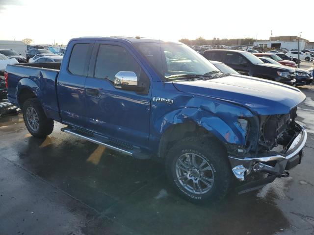 1FTEX1EB1JKG09993 - 2018 FORD F150 SUPER CAB BLUE photo 4