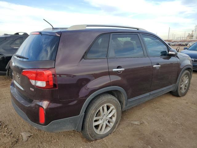 5XYKT4A74FG592458 - 2015 KIA SORENTO LX MAROON photo 3