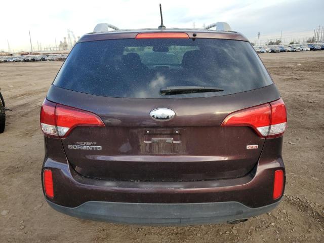 5XYKT4A74FG592458 - 2015 KIA SORENTO LX MAROON photo 6