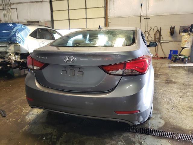 KMHDH4AE5GU568223 - 2016 HYUNDAI ELANTRA SE GRAY photo 6