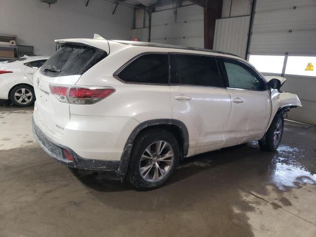 5TDJKRFHXFS214886 - 2015 TOYOTA HIGHLANDER XLE თეთრი ფოტო 3
