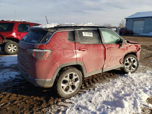 3C4NJDCBXKT638365 - 2019 JEEP COMPASS LIMITED RED photo 3