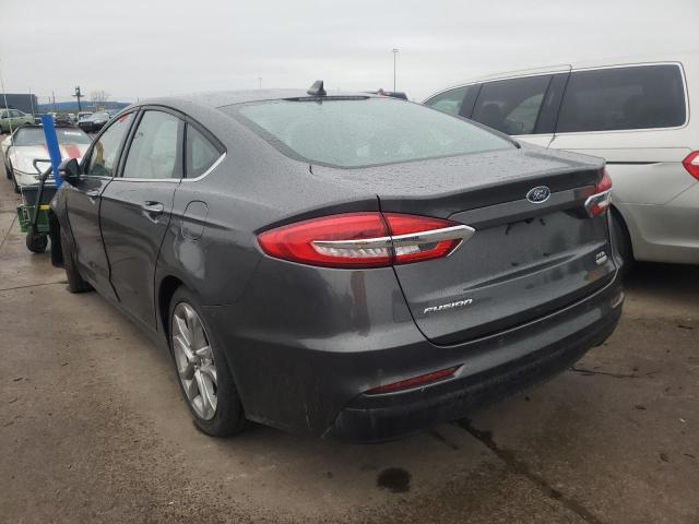 3FA6P0CDXLR125229 - 2020 FORD FUSION SEL GRAY photo 3