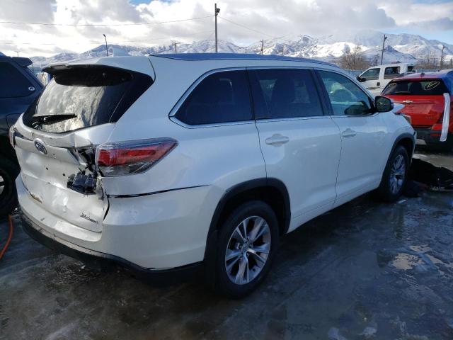 5TDJKRFH7FS157675 - 2015 TOYOTA HIGHLANDER XLE WHITE photo 3