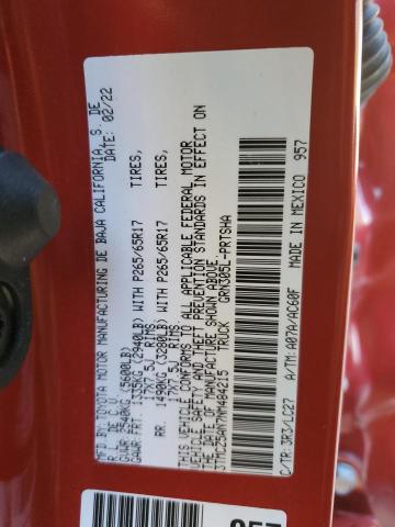 3TMCZ5AN7NM484215 - 2022 TOYOTA TACOMA DOUBLE CAB 红色 照片 12