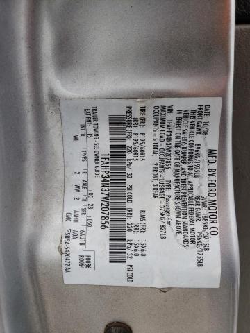 1FAHP34N37W207856 - 2007 FORD FOCUS ZX4 SILVER photo 12