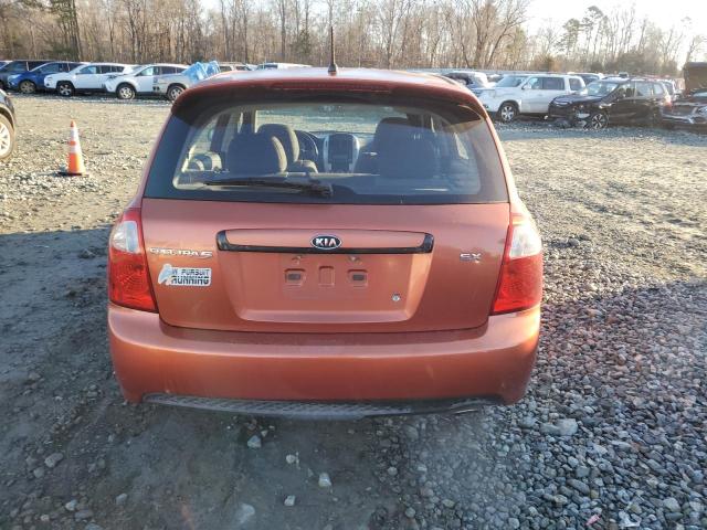 KNAFE241395024073 - 2009 KIA SPECTRA SX ORANGE photo 6