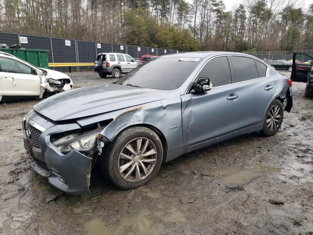 JN1AV7ARXEM700946 - 2014 INFINITI Q50 HYBRID PREMIUM BLUE photo 1