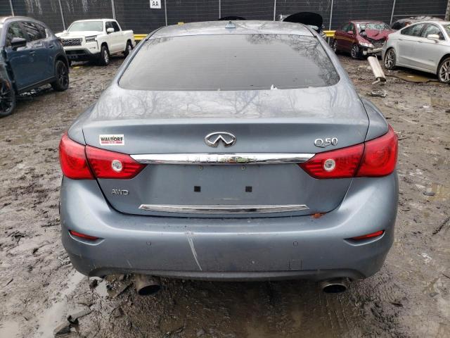 JN1AV7ARXEM700946 - 2014 INFINITI Q50 HYBRID PREMIUM BLUE photo 6