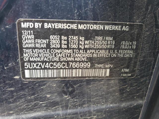 5UXZV4C56CL766999 - 2012 BMW X5 XDRIVE35I Mavi foto 13