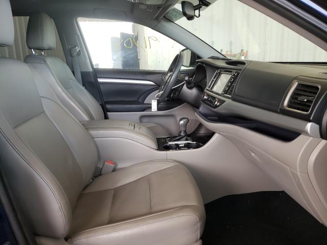 5TDKKRFH0FS100707 - 2015 TOYOTA HIGHLANDER XLE BLUE photo 5