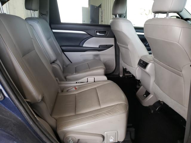 5TDKKRFH0FS100707 - 2015 TOYOTA HIGHLANDER XLE BLUE photo 6