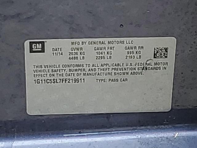 1G11C5SL7FF219911 - 2015 CHEVROLET MALIBU 1LT 蓝色 照片 12